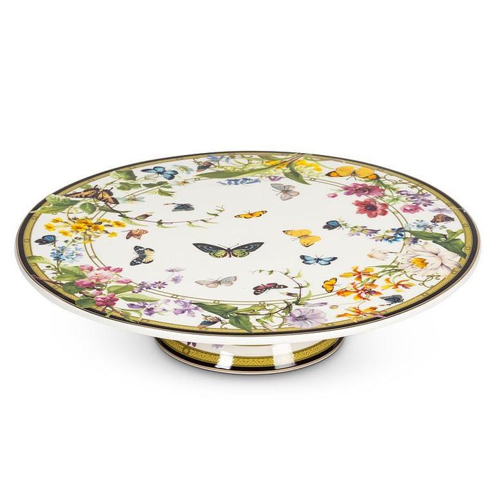 Floral Garden Pedestal Cake Stand