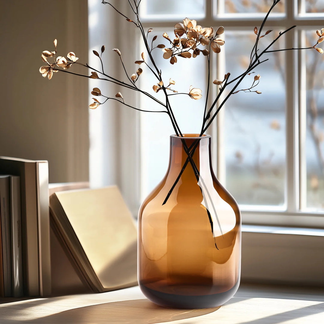 Amber Drift Glass Vase