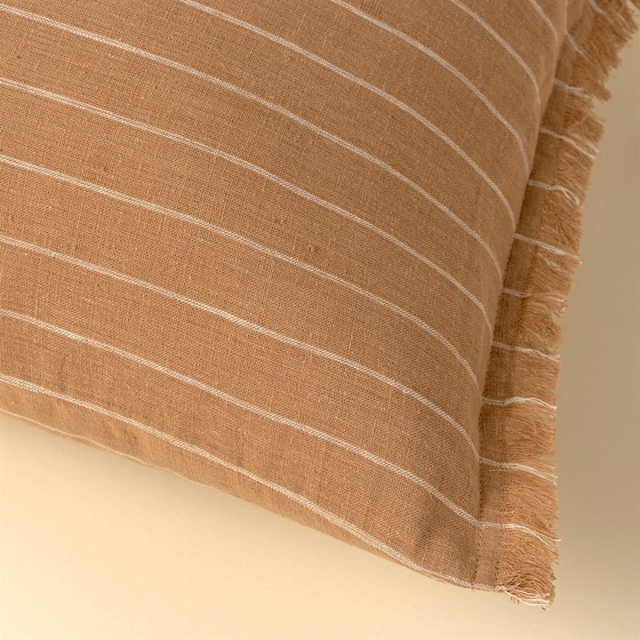Terracotta Handloom Stripe Pillow