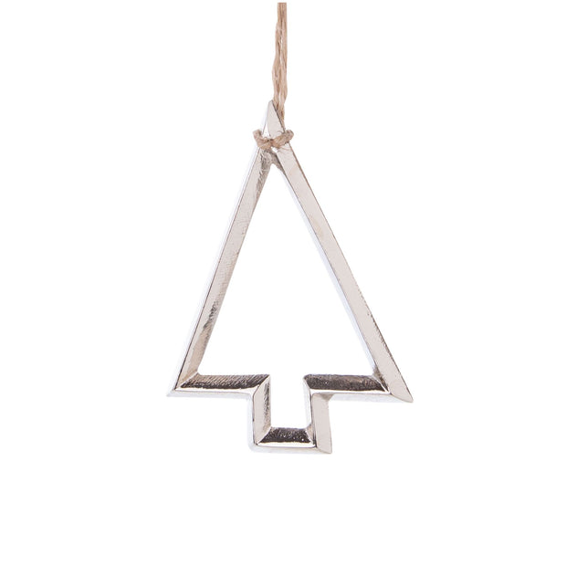 Modern Silver Outline Ornament