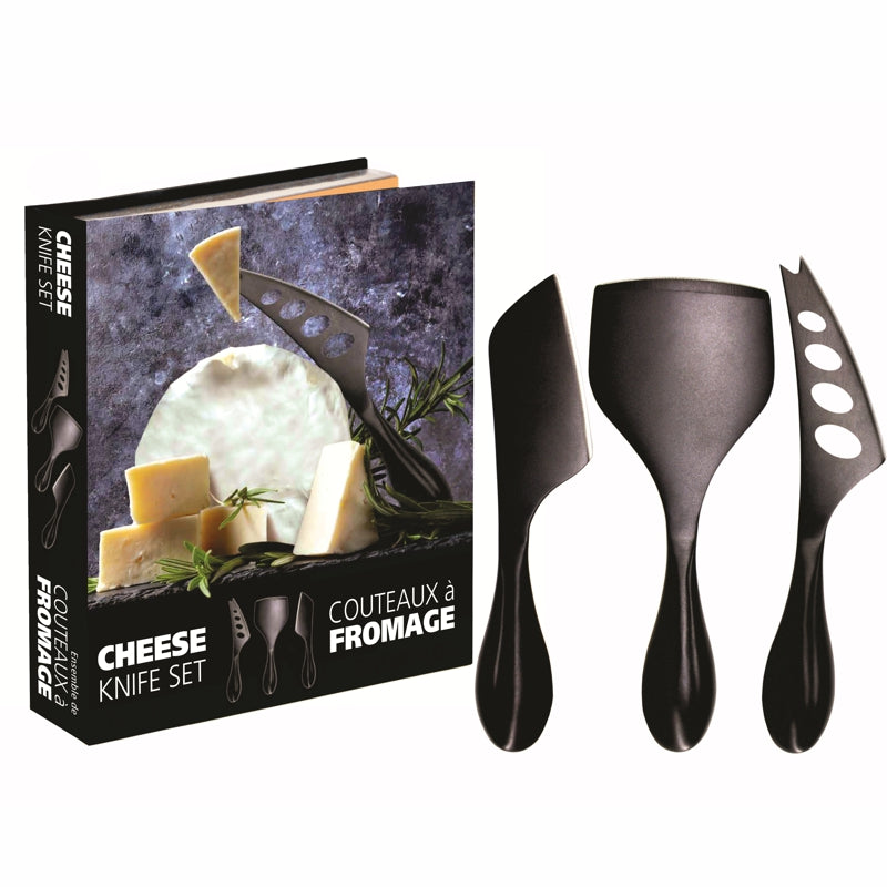 Black Matte Cheese Knife Set