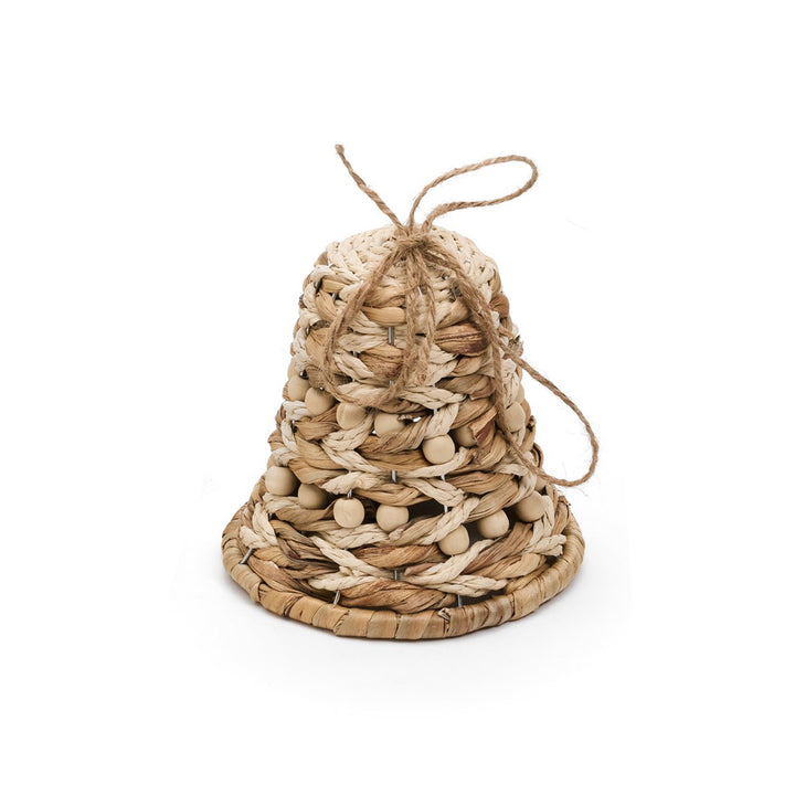 Woven Bell Ornament in Natural Hyacinth