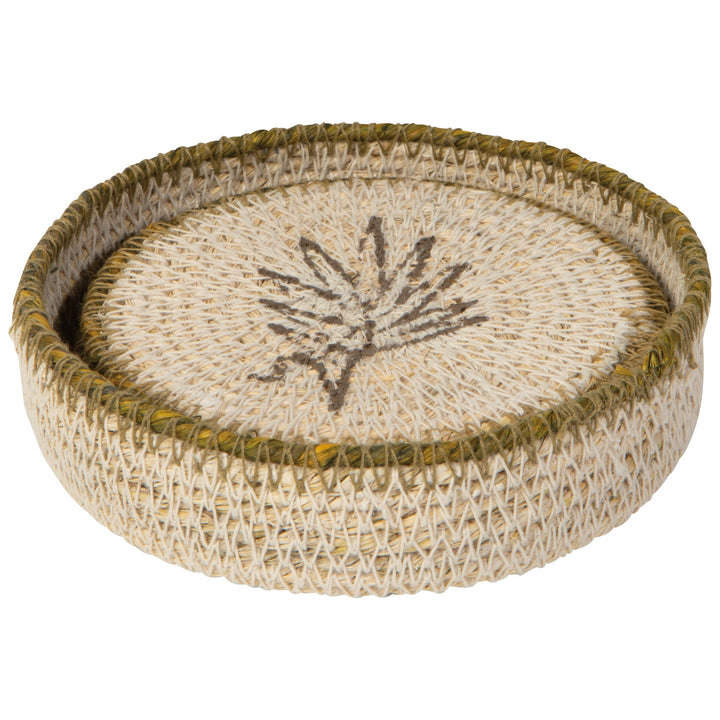 Woven Grove Coasters · Set of 4