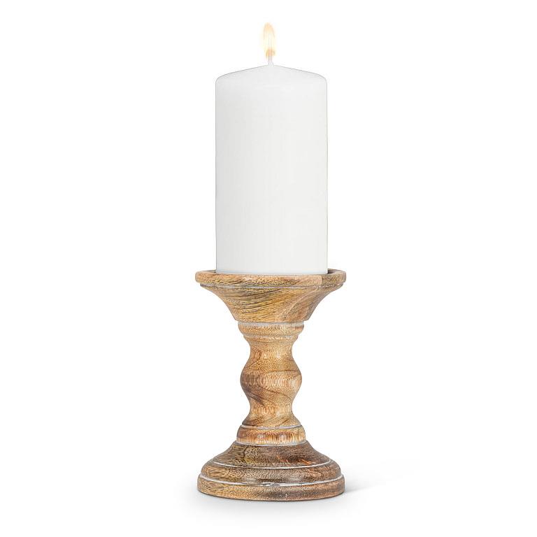 Grey-Wash Loft Candle Holder