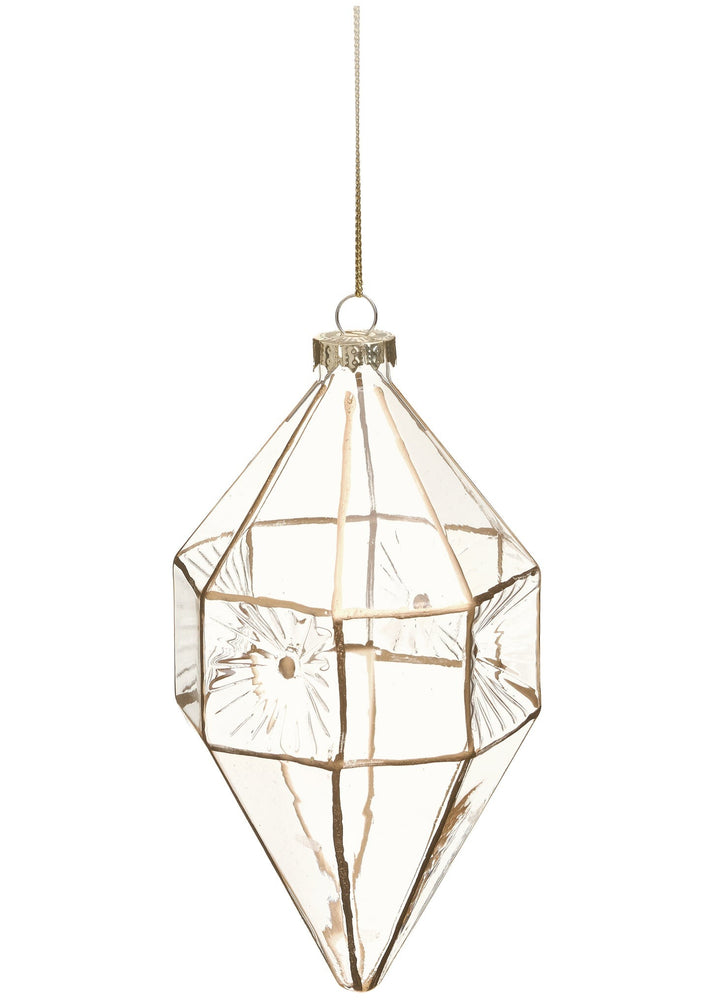 Gold Glass Geometric Ornament