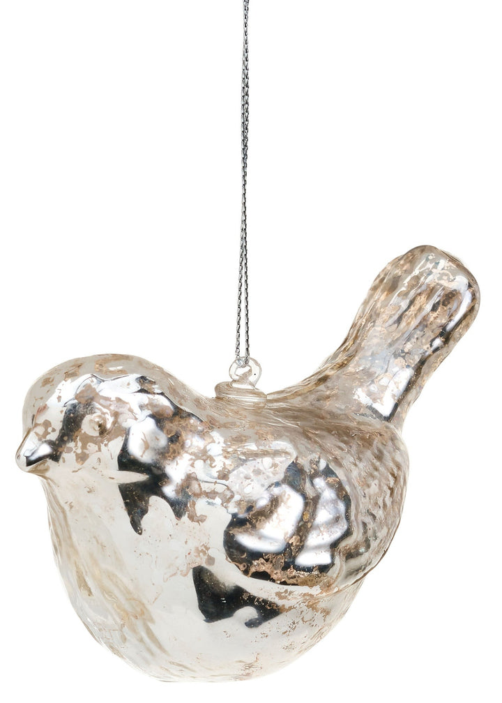 Mercury Glass Bird Ornament