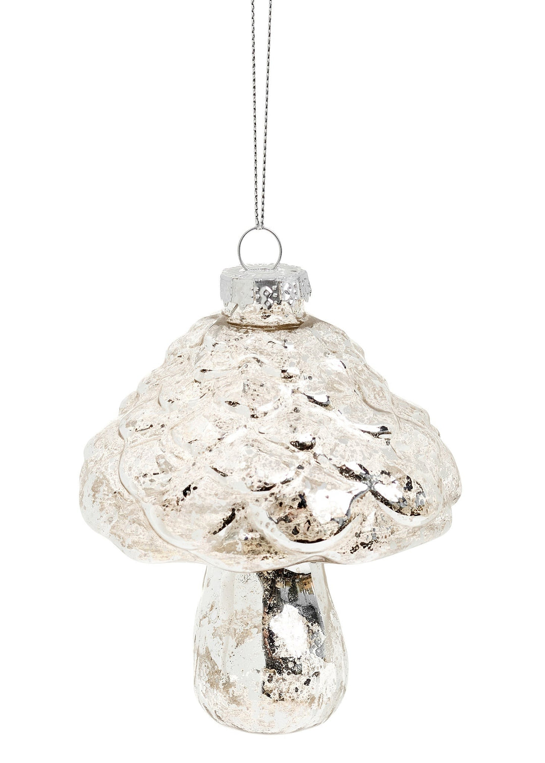 Mercury Glass Mushroom Ornament