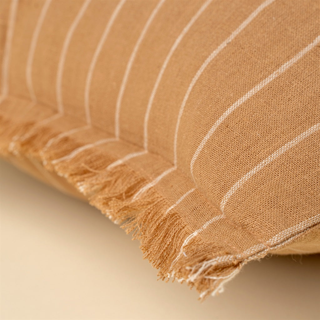 Terracotta Handloom Stripe Pillow