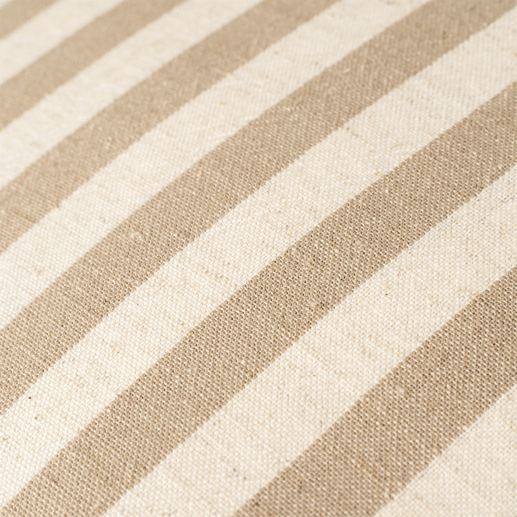 Sand Narrow Stripe Cotton Linen Pillow