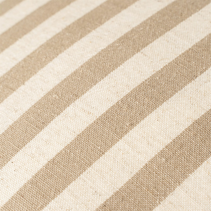 Sand Narrow Stripe Cotton Linen Pillow