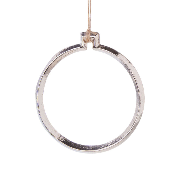 Modern Silver Outline Ornament