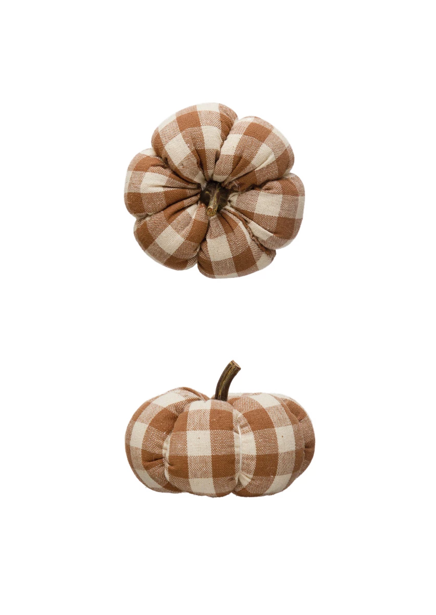 Mini Plaid Pumpkin