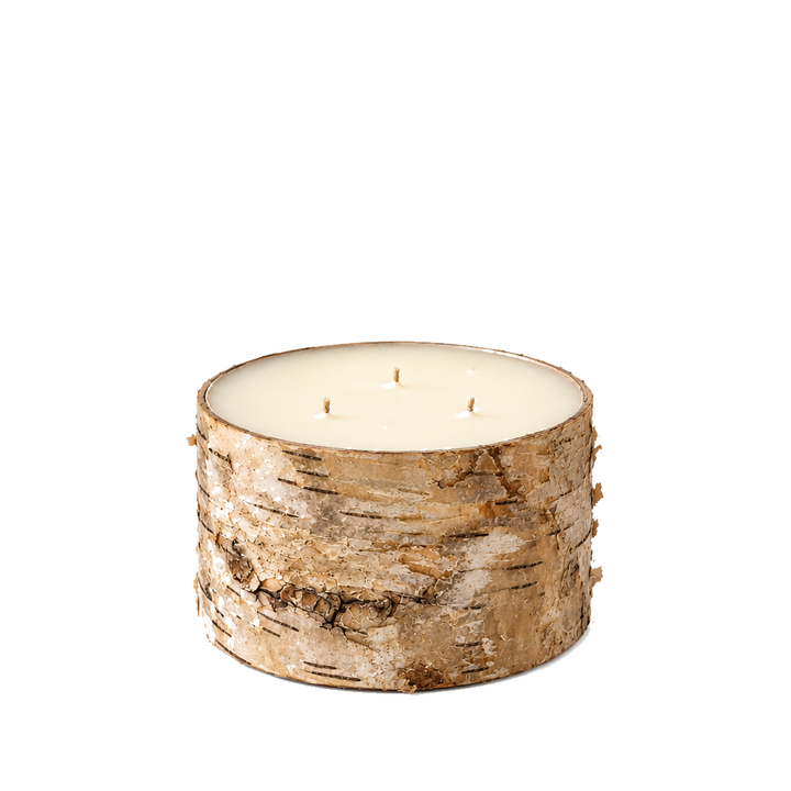 Natural Birch Bark Pillar Candle
