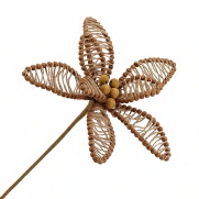 Beaded Poinsettia Stem