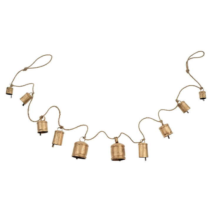 Antiqued Gold Bell Garland
