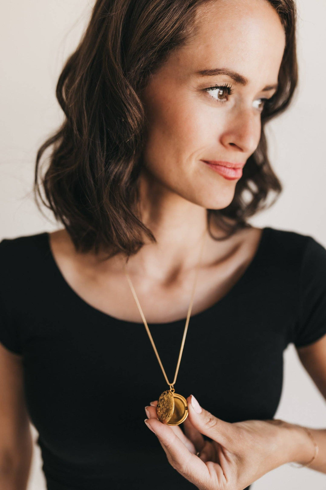 Wildflower Gold Locket Necklace