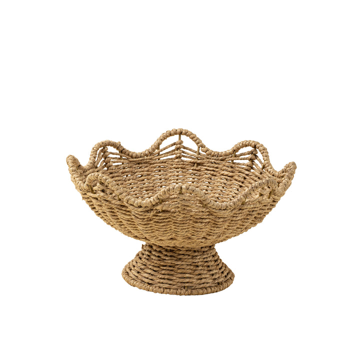 Scalloped Rattan Fruit Bowl