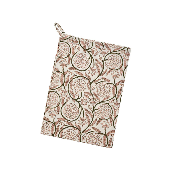 Jasmine Block Print Tea Towel