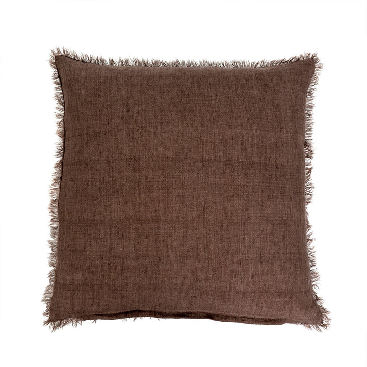 Mocha Lina Linen Pillow