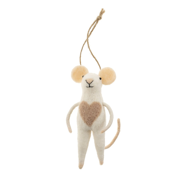 Heartful Mouse Ornament