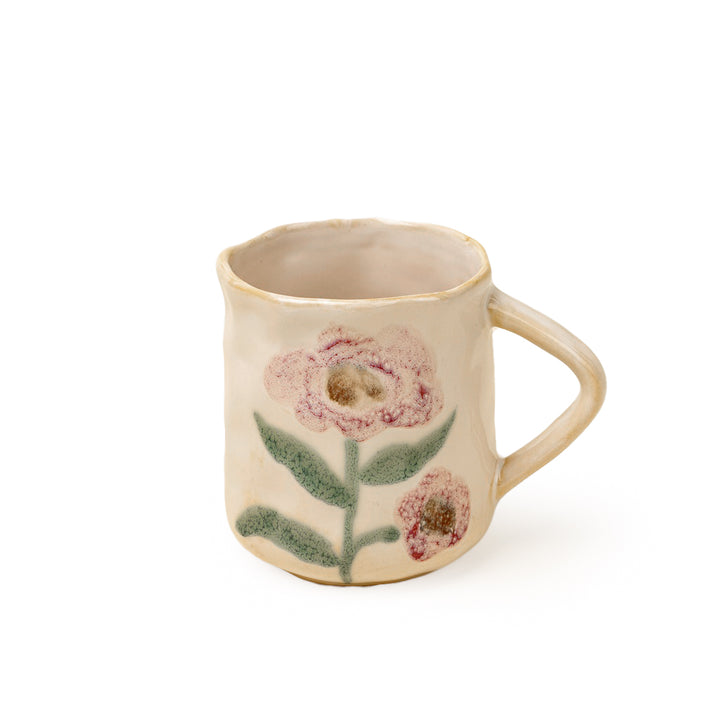 Floral Stoneware Mug · Aster
