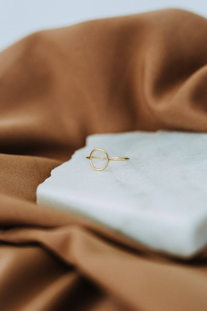 Open Circle Gold Filled Minimalist Ring