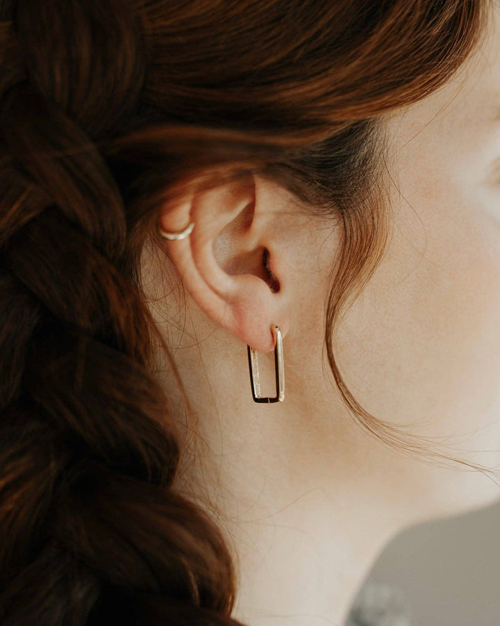 Long Rectangle Hoops | Sydney Rose Co.