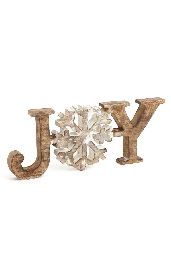 Joy Wooden Snowflake