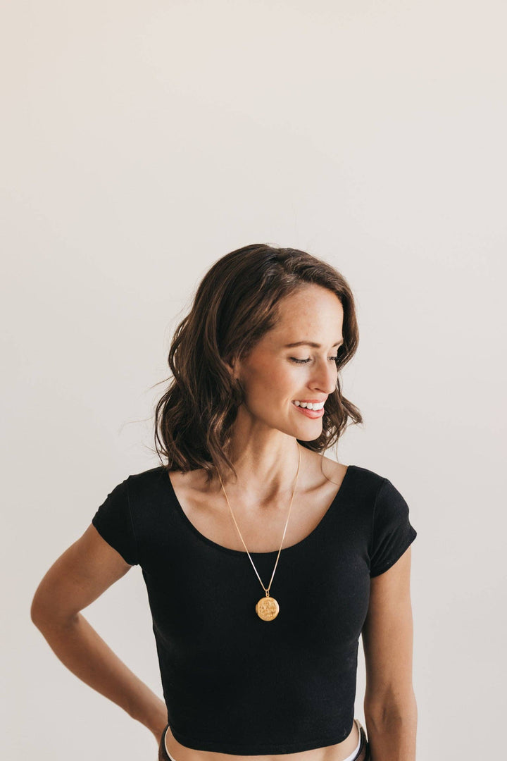 Wildflower Gold Locket Necklace
