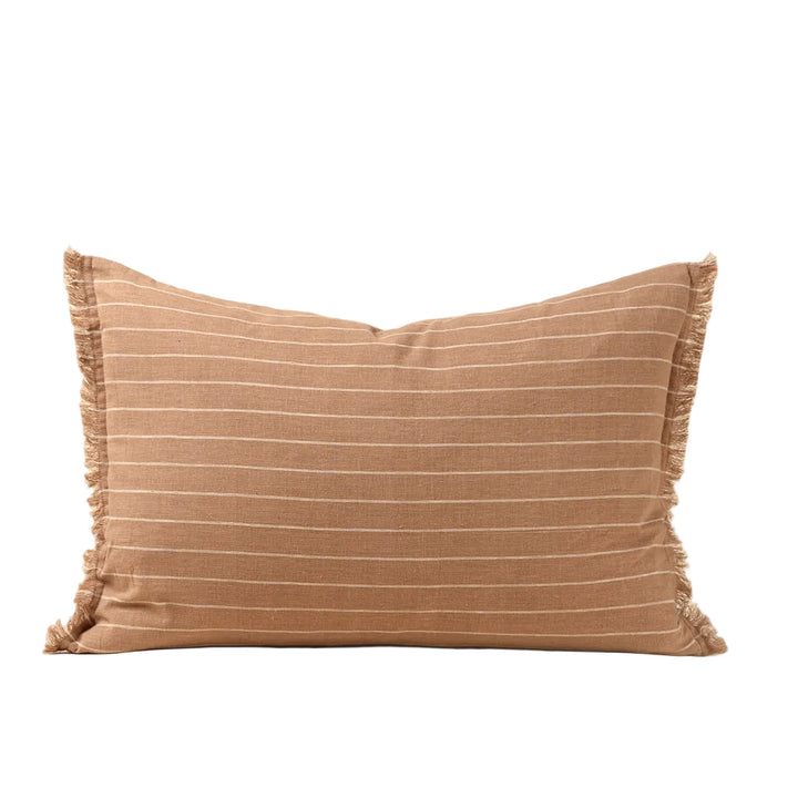 Terracotta Handloom Stripe Pillow