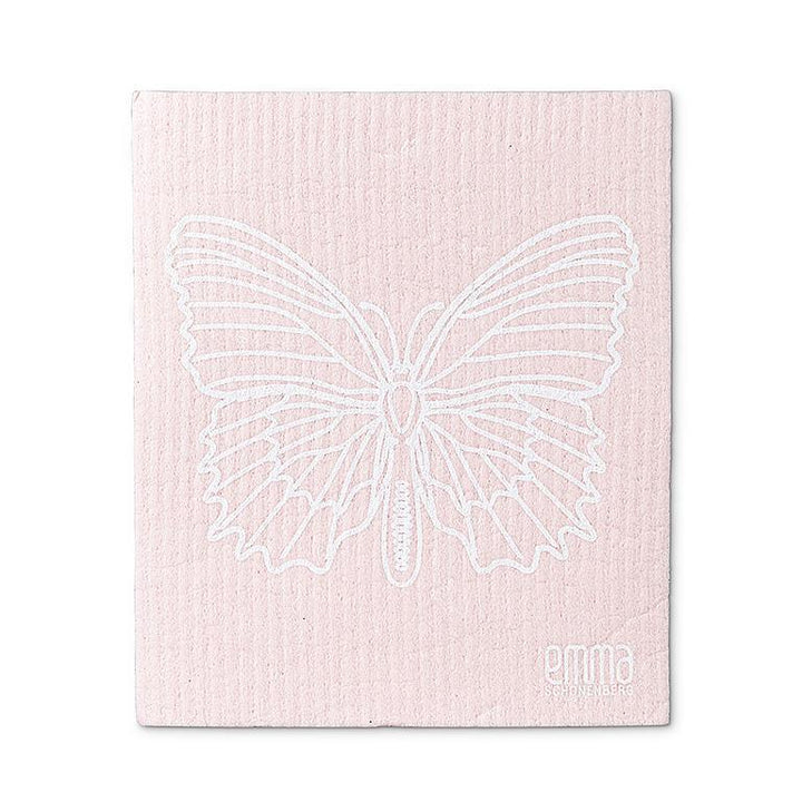 Pink Butterfly Sponge Cloth