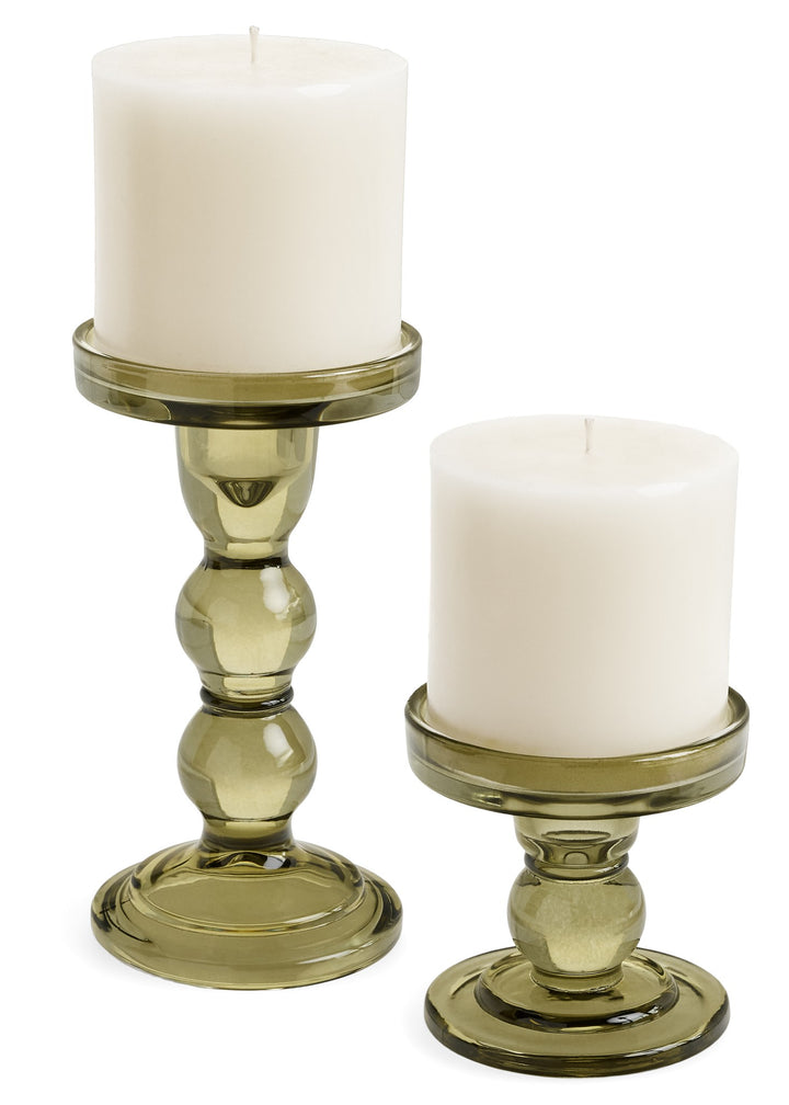 Verdant Glass Candle Holders