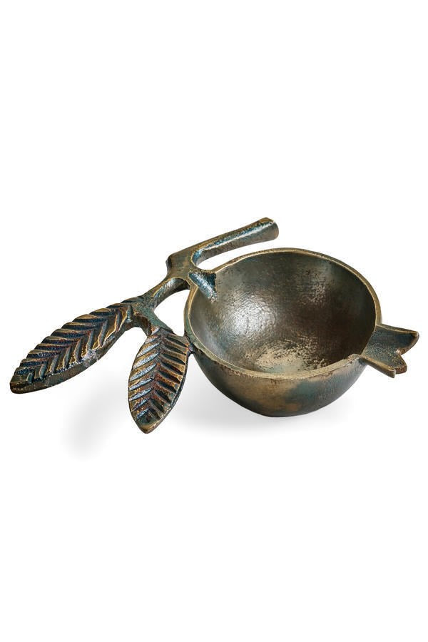 Iron Pomegranate Bowl in Antique Brass Finish