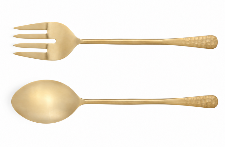 Brushed Gold Salad Servers