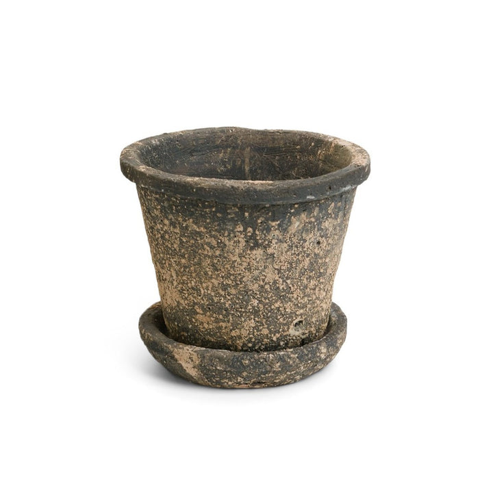 Antiqued Textured Cement Planter