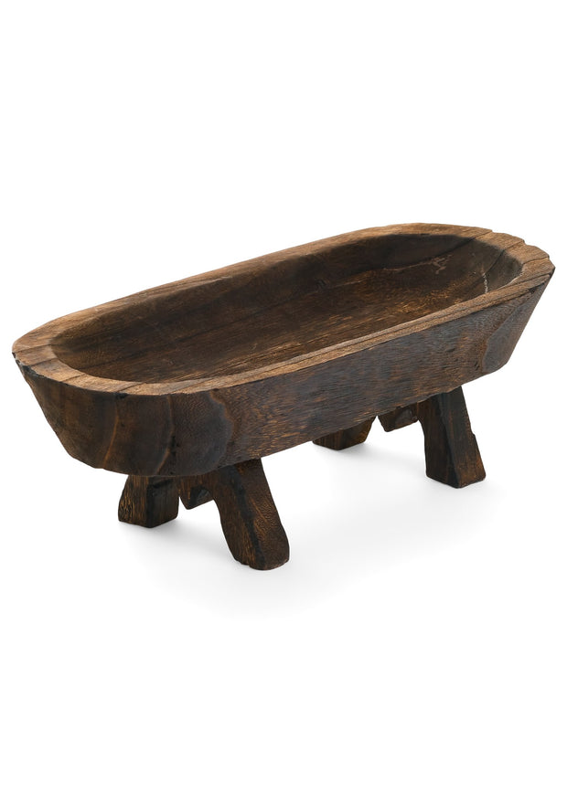 Oval Wooden Tray with Legs