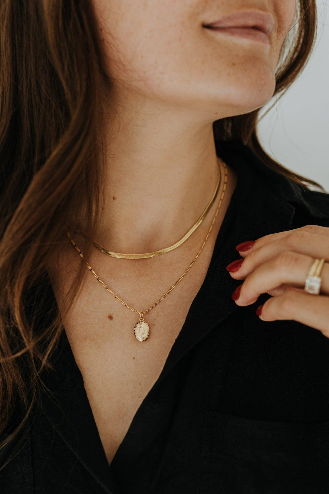 Mini Oval Gold Filled Locket Necklace