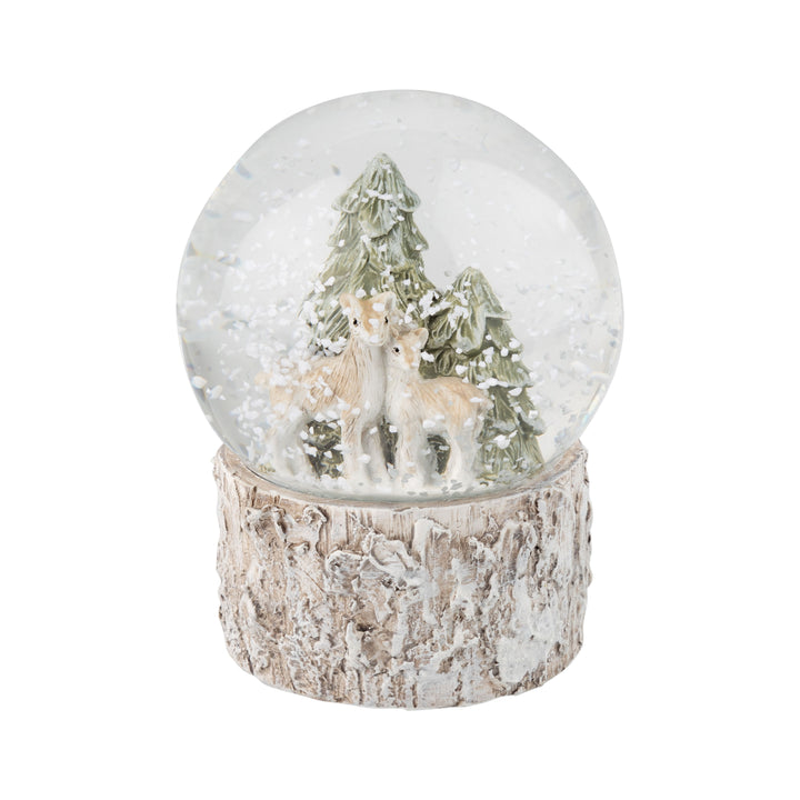 Mini Deer & Tree Resin Snow Globe