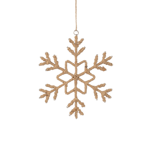 Jute Woven Snowflake Ornament