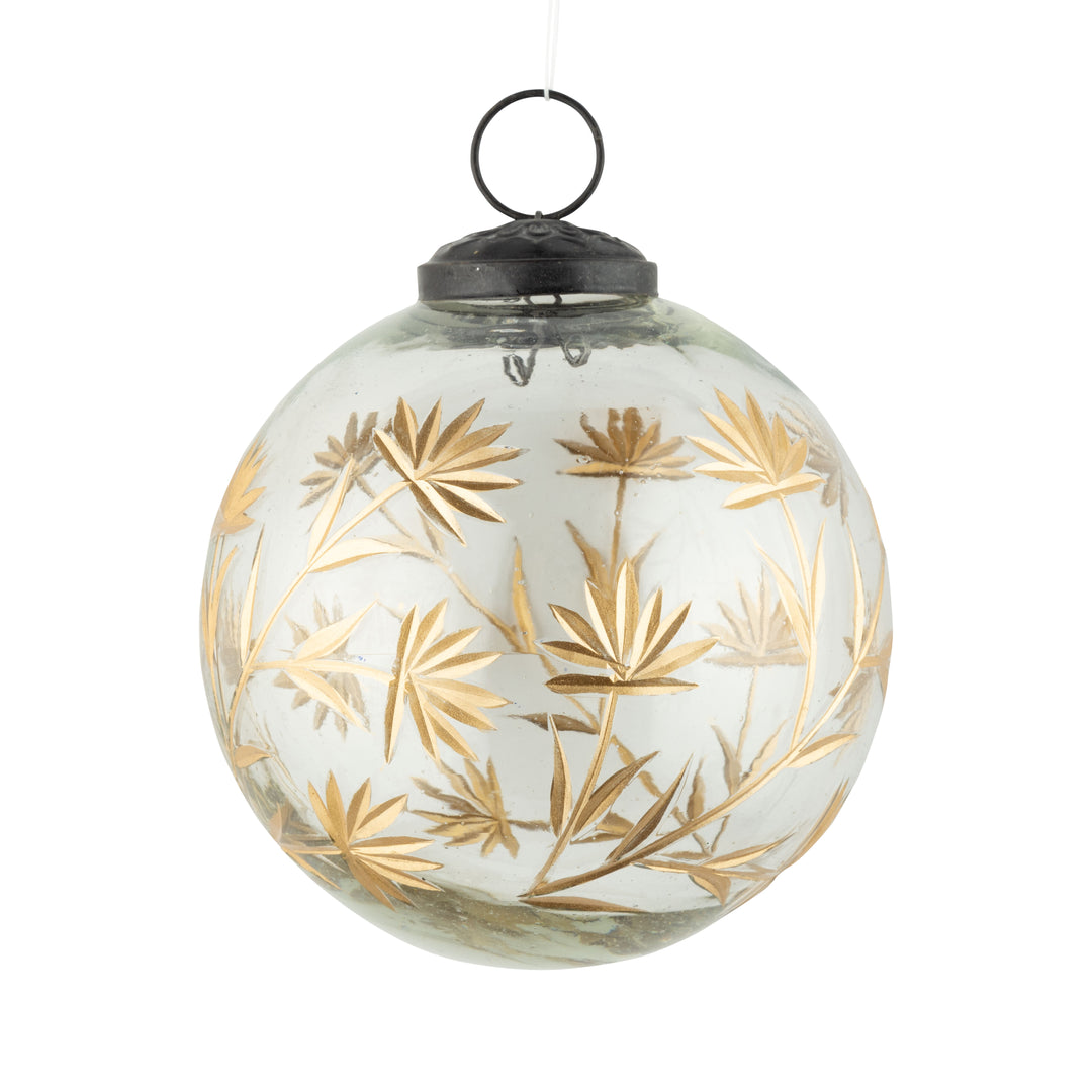 Etched Meadow Glass Ornament