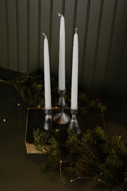 Forged Silver Candle Holder