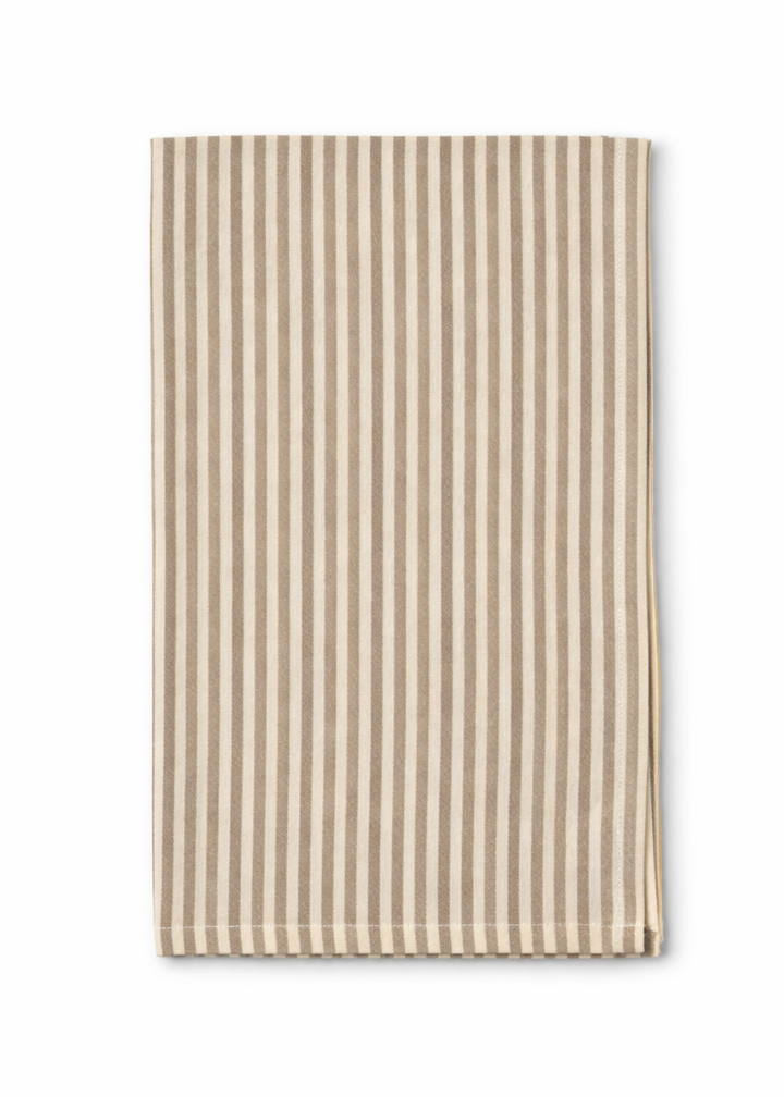 Striped Cotton Tea Towel · Stone