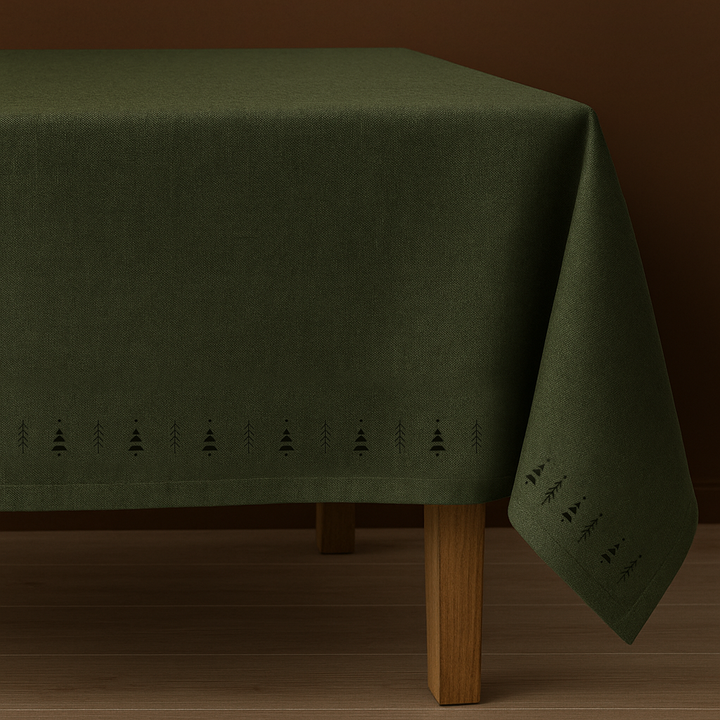 Evergreen Hemstitch Tablecloth