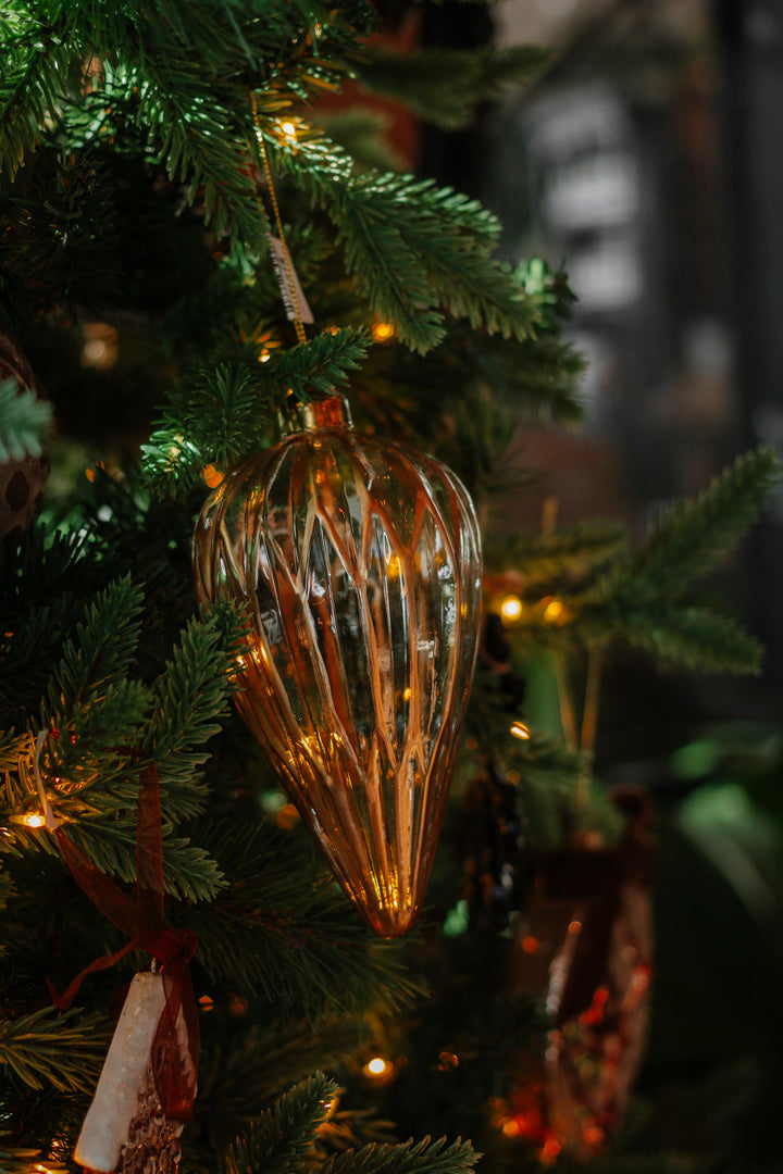 Gold Glass Teardrop Ornament