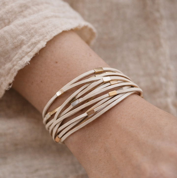 The Haven Wrap – Ivory & Gold