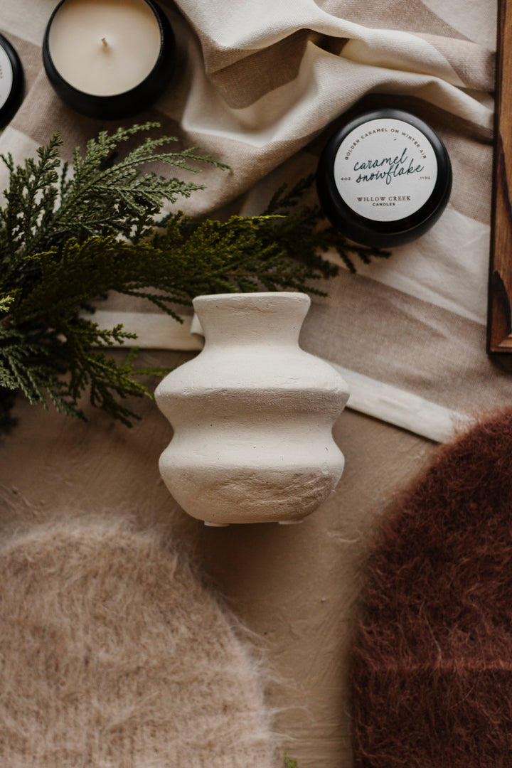 Paper Mâché Bud Vase · Wave