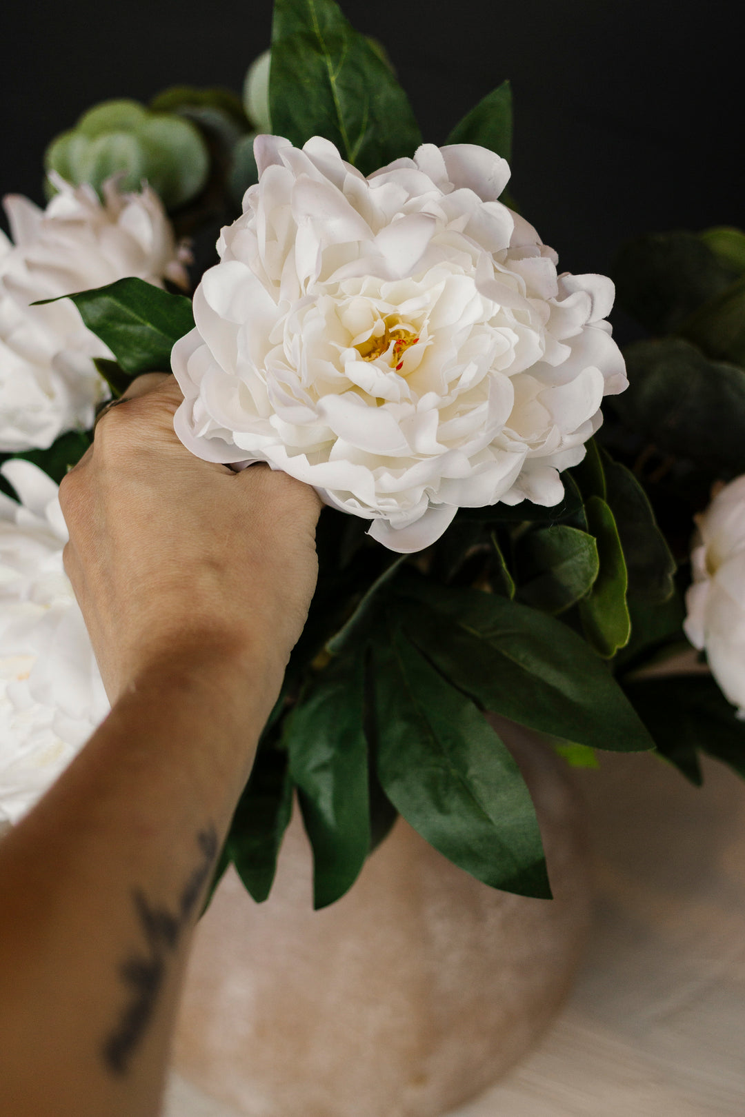 Cream Real Touch Peony