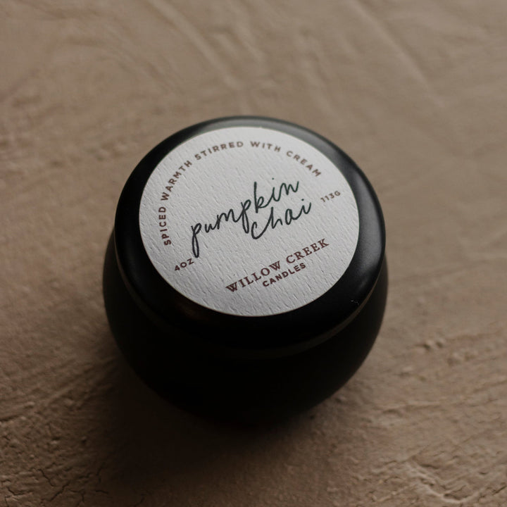 Pumpkin Chai 4oz Travel Candle