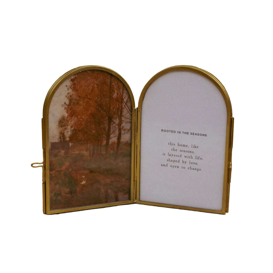 Antique Brass Double Arch Frame