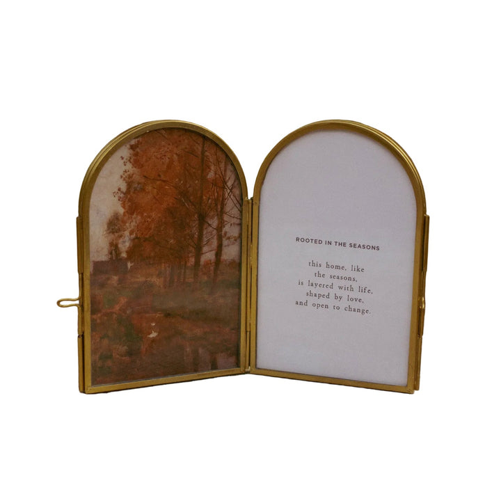 Antique Brass Double Arch Frame